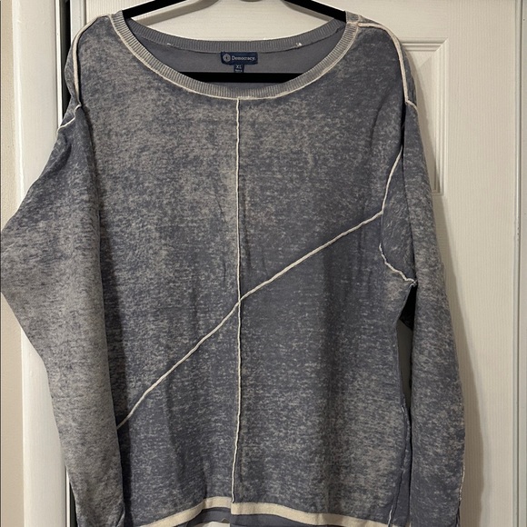 Democracy Women's Faded Indigo Crewneck Sweater - Picture 1 of 1